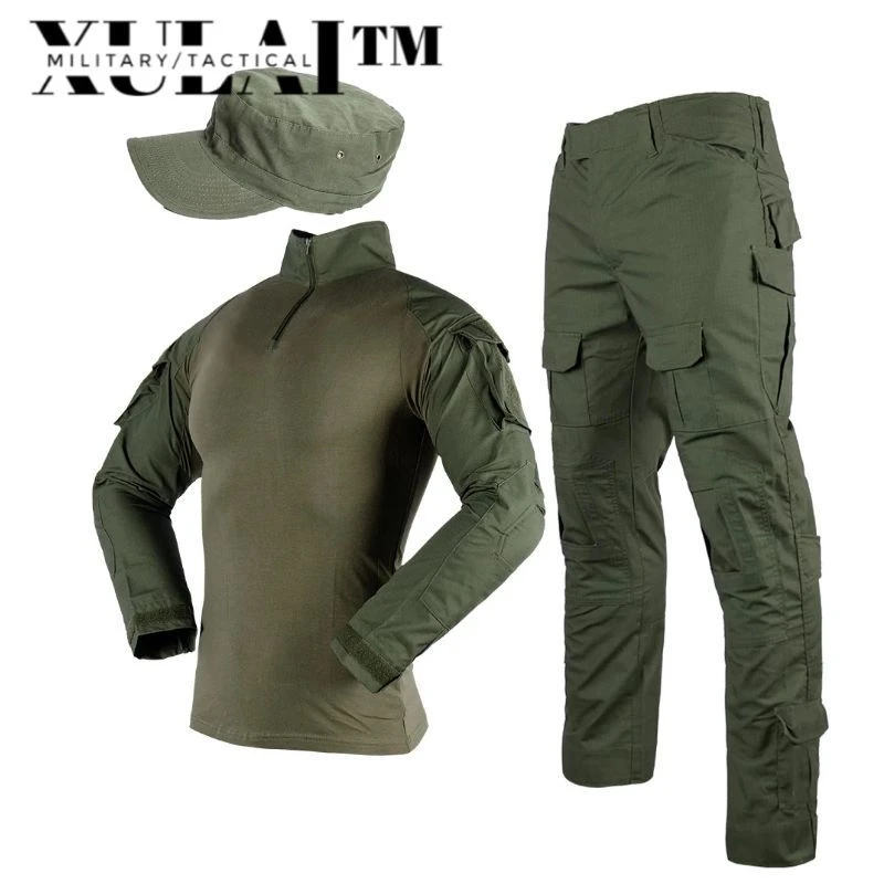 Tactical Suit Tactical Clothing Army Green Camouflage Suit  For Men
