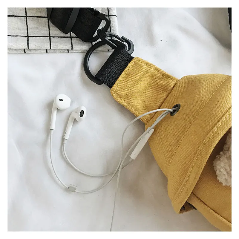 New Cartoon Children's Canvas Crossbody Bag Cute Kids Fashion Coin Purse Wallet Handbags Lovely Boys and Girls Mini Shoulder Bag