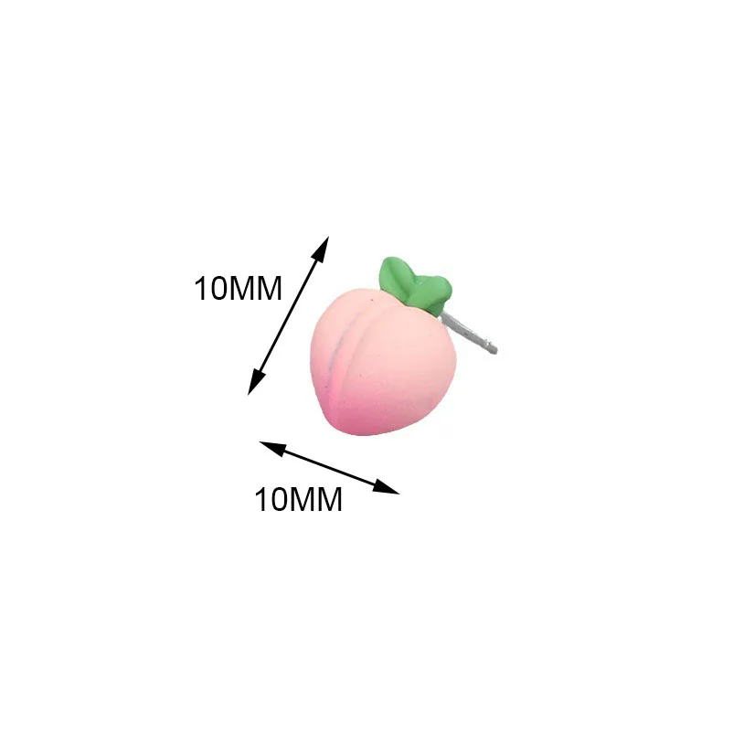 MEETSOFT керамические серьги-гвоздики в виде персиков цветов бантов жемчуга для