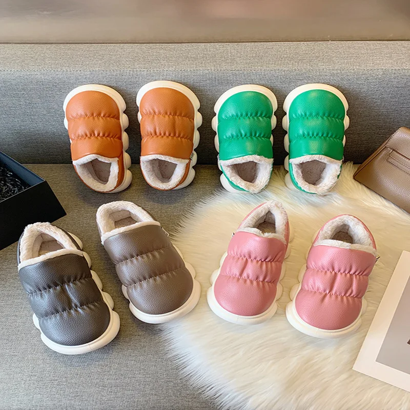 Winter Waterproof Cotton Shoes Women's Indoor Comfortable Non-slip Thick Sole Slippers Wear-resistant Outdoor Couples Slippers