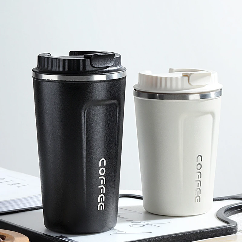

500ml Coffee Cup with Lid Vacuum Insulation Double Wall Stainless Steel Thermos Multipurpose Portable Car Vacuum Flasks Cup