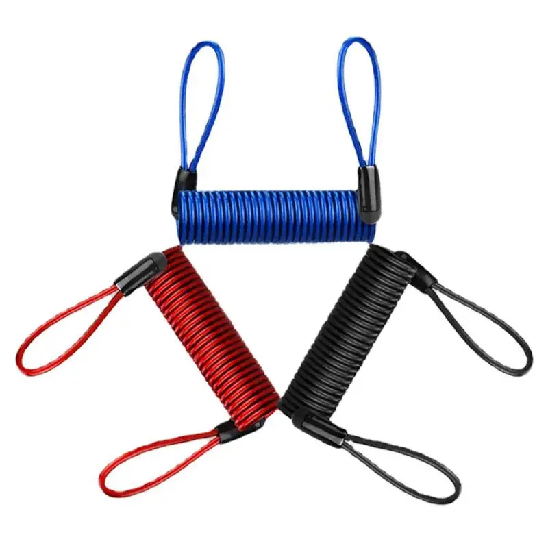 

120cm Alarm Disc Lock Security Anti Thief Motorbike Motorcycle Wheel Disc Brake alarm lock & bag and Reminder Spring Cable 145cm