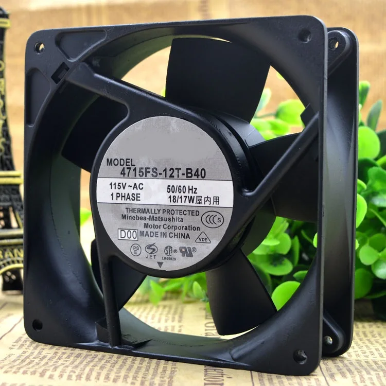 

New Original 4715FS-12T-B40 12CM 12038 115V 18/17W metal high temperature resistant cooling fan