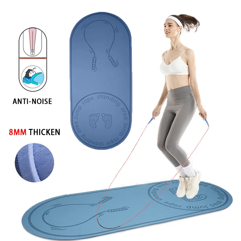 

6MM Thick Anti-Noise Jump Rope Mat for Yoga Pilates Quiet Exercise Sound Insulation and Shock Absorption Gym Mat