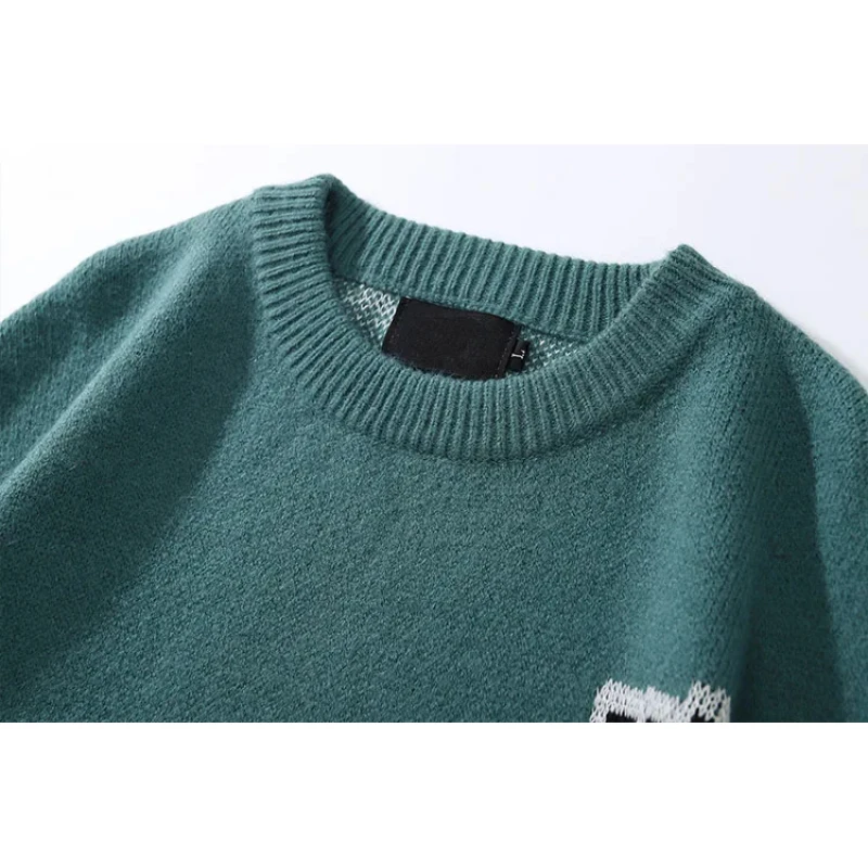 Женский свободный свитер с круглым вырезом Повседневный в стиле High Street принтом Y2K