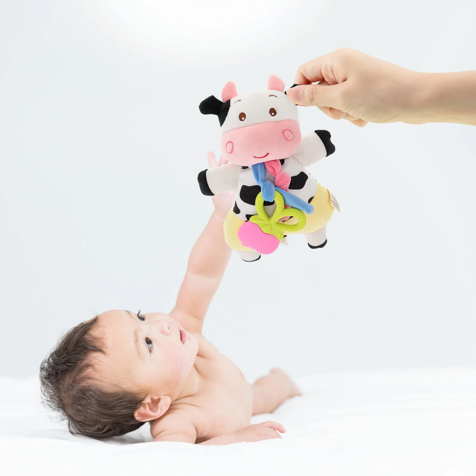 

1pc Plush Blanket Nursery Bed Blankets Appease Towel Soothing Towel Blankets For Boys ( Black White )