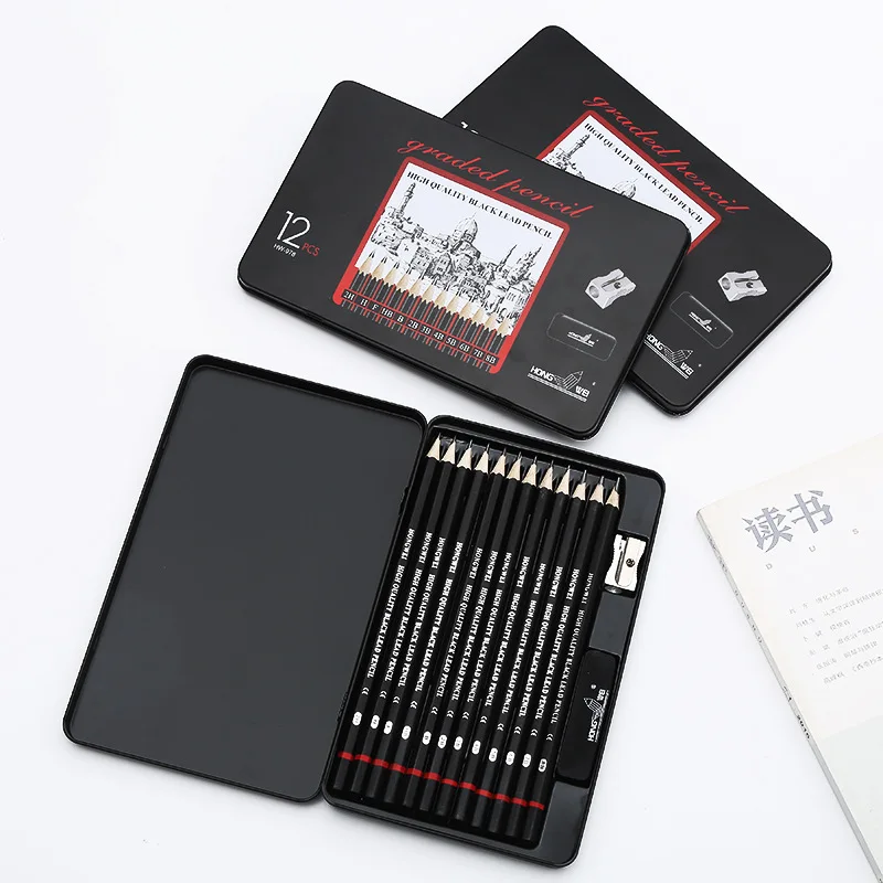 

2H-8B Sketch Set Pencil Beginner Painting HB Various Specifications Including Eraser Pencil Sharpener