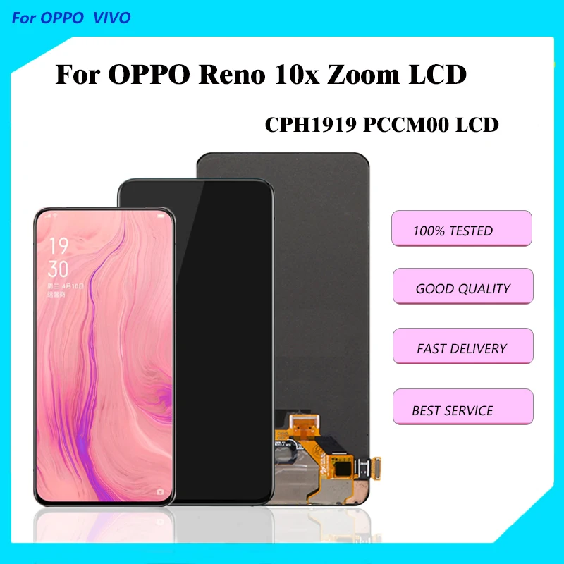 Оригинальный/TFT ЖК-дисплей 6,6 дюйма для OPPO Reno 10x Zoom, ЖК-дисплей, сенсорная панель, дигитайзер в сборе для CPH1919 PCCM00, ЖК-дисплей