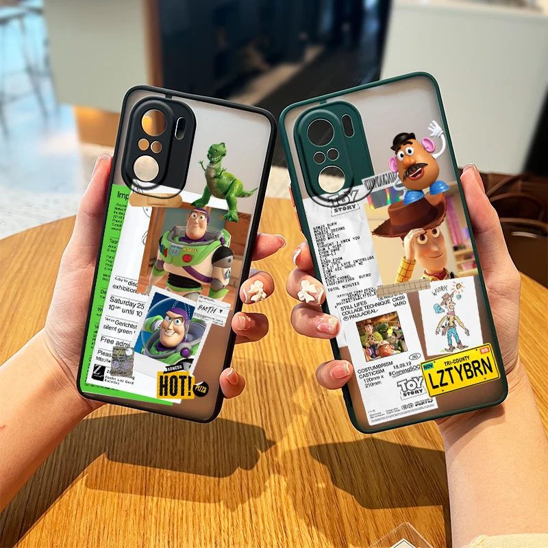 

Buzz Lightyear Poster Disney Frosted Translucent Case For Redmi Note 11 10 9 8 Pro S T 5G 7 6 5 Redmi 9 A C T Matte Cover