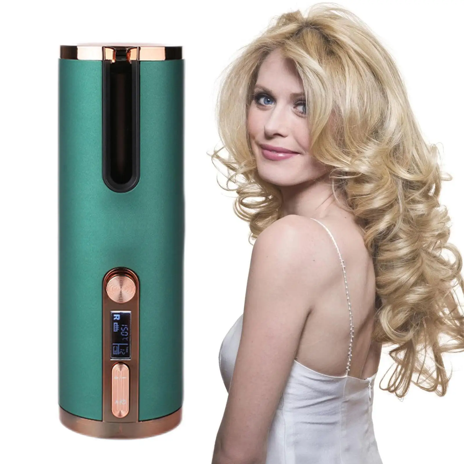 

Wireless Automatic Hair Curler Automatic Hair Curler Rotating Curling Iron Ceramic Heating Hair Stick With Usb Charging Cable