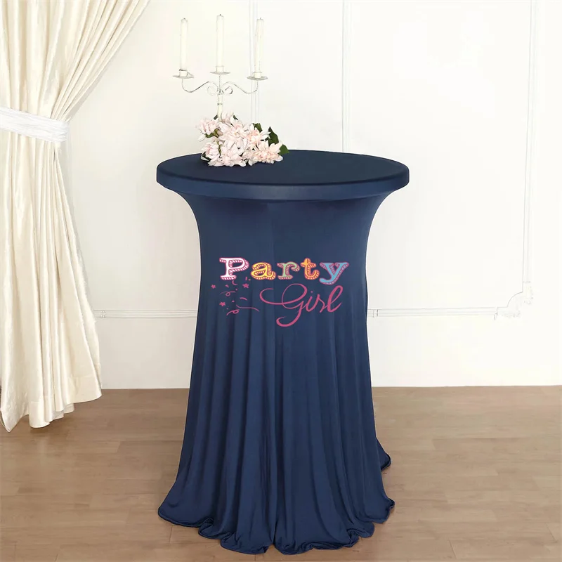 Lycra Cocktail Table Cloth Elastic Bar Table Cloths Party Banquet Wedding Decoration
