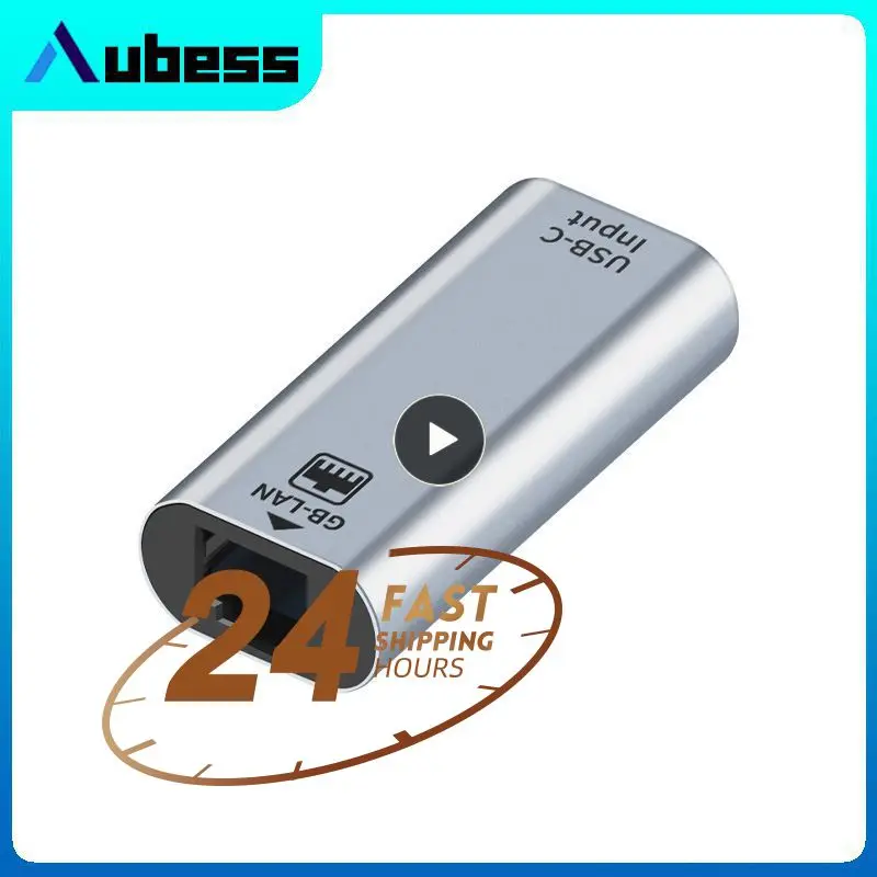 

1~5PCS C Female to RJ45 Female USB Type C to Ethernet Adapter 10/100/1000 Gigabit Wired LAN Network Card for PC Laptop