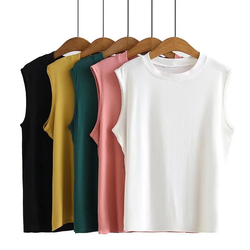 

Women's Loose Sleeveless Tanks Solid Color Slim Summer Camisoles