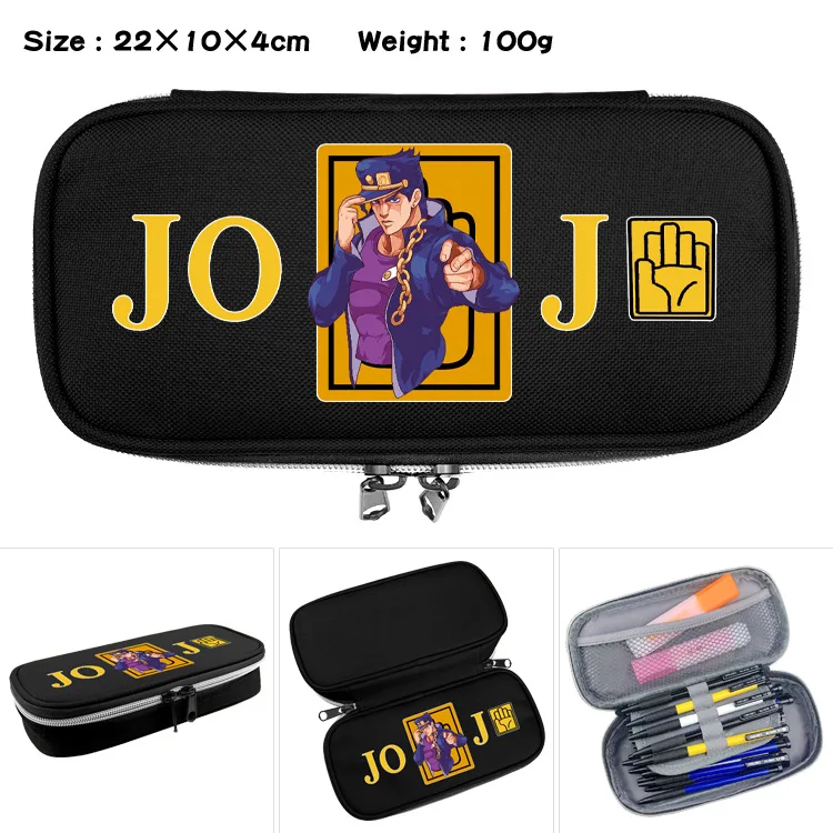 E-Mell JOJO's Bizarre Adventure Stone Ocean Jolyne Cujoh Noriaki Rohan Kujo Jotaro Nylon Pencil bag Day Clutches