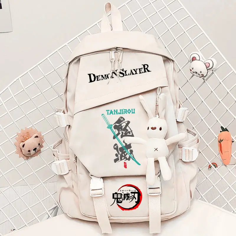 

Anime Demon Slayer Kamado Tanjirou Cute Japanese Cartoon Unisex Fashion School Backpack Student Bag for Kids Teenagers