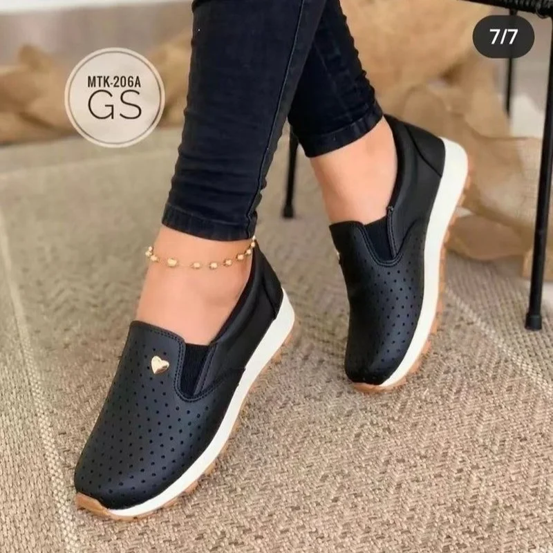 2022 Spring and Summer New Women's Sports Shoes One Foot Hollow Canvas Breathable Casual Wedge Heel Vulcanized Shoes Zapatillas6