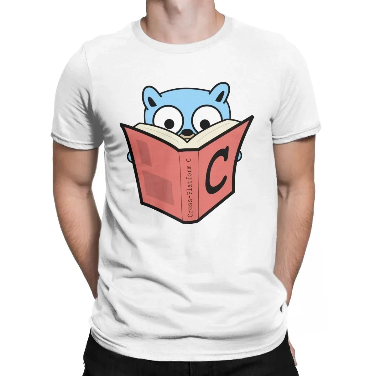 Мужская футболка из чистого хлопка с коротким рукавом и круглым вырезом