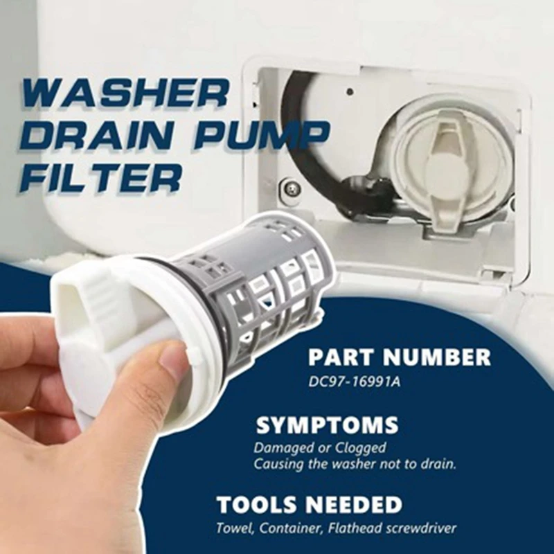 2 шт. DC97-16991B фильтр сливного насоса стиральной машины для Samsung заменяет 4000059 АП 5800143
