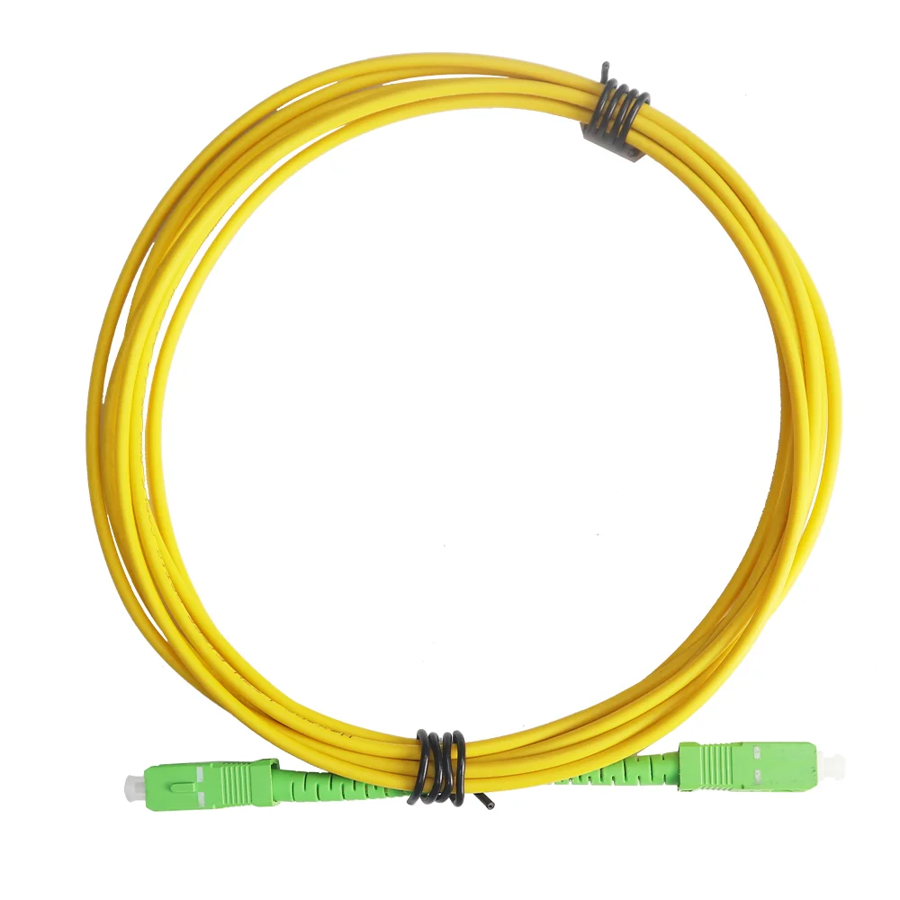 OPTFOCUS 10pcs SC to SC APC Fiber Opticcal Patch Cord 3.0mm Fiber Cable Single Molde Jumper Wire 1m 10m 30m Optic Fiber Jumper