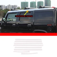 for 2003 2009 hummer h2 stainless steel silver car car windshield roof two side decorative bright strip sticker auto parts