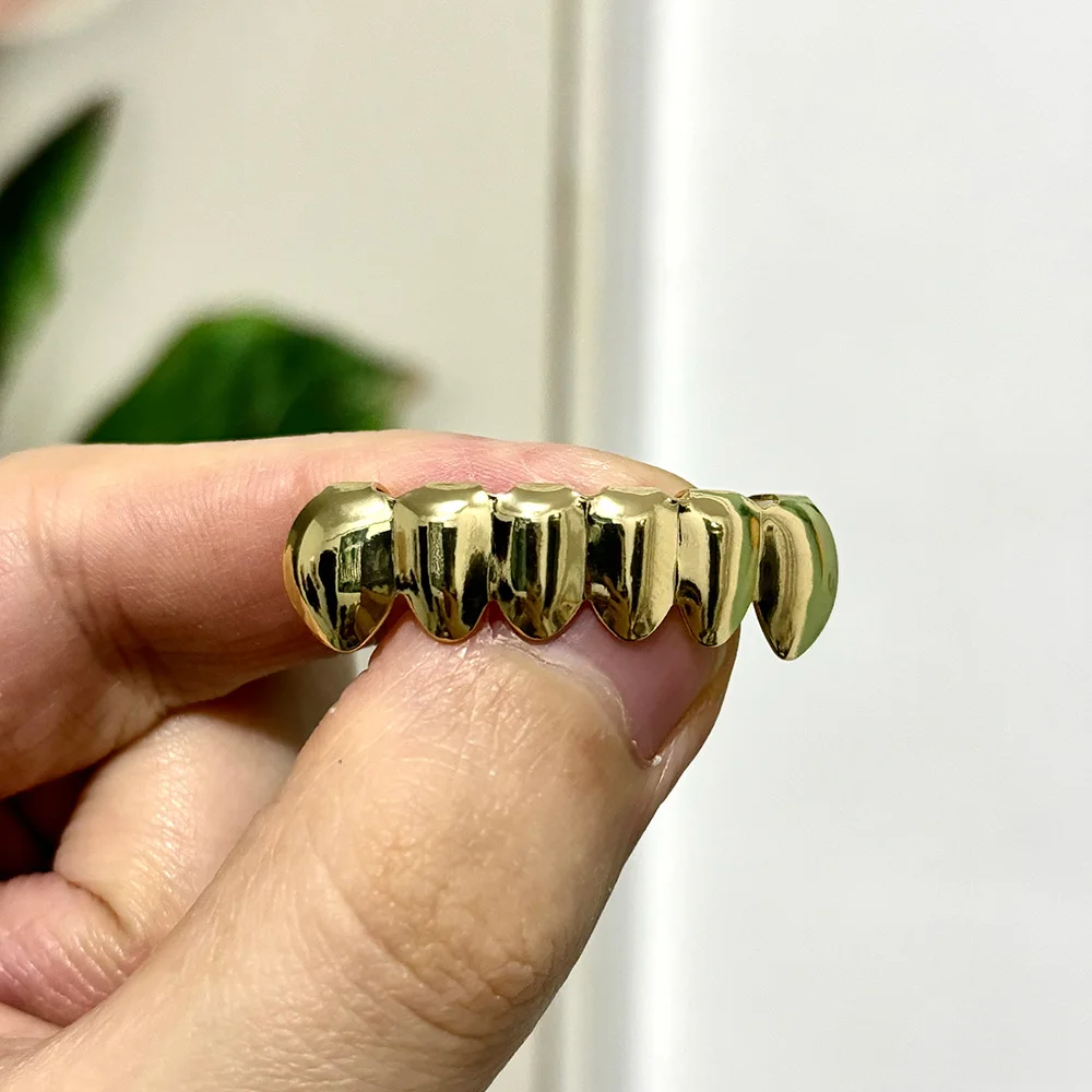 RACHELZ Золото Серебро Цвет DIY 2/6 Верхняя Нижняя Глянцевые Зубы Grillz Хип Зубные Кепки