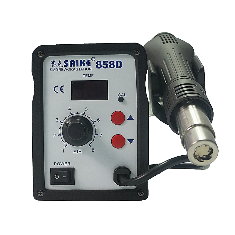 

LY Saike 858D 110V/220V LED Digital ESD Soldering Station Hot Air Gun 700W Computer Phone Rework Station Ultra-fast Heating