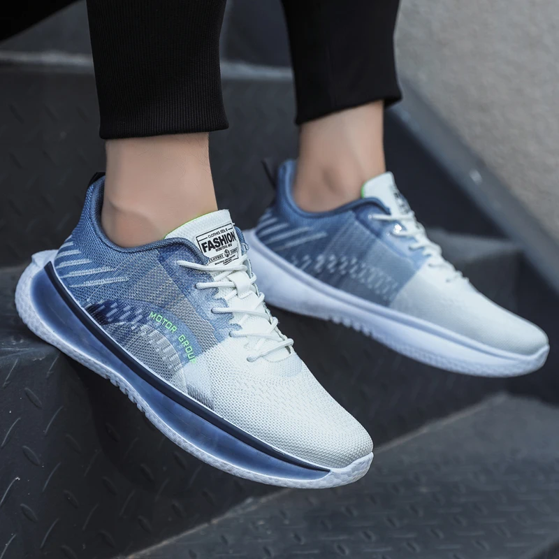 2023 Men Running Shoes Breathable Male Tennis Shoes Non-Slip Sports Men's Sneakers Flexible Outdoor Walking Flats Casual Summer