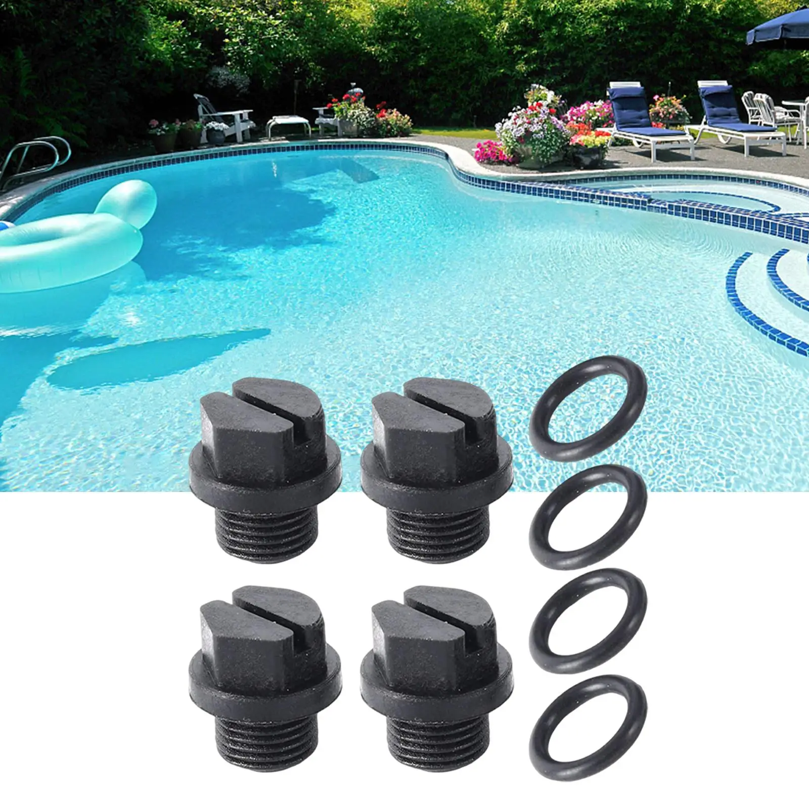 

Pool Pump Pipe Plug with Gasket Maintenance Home Use Durable Pool Pump Pipe Plug