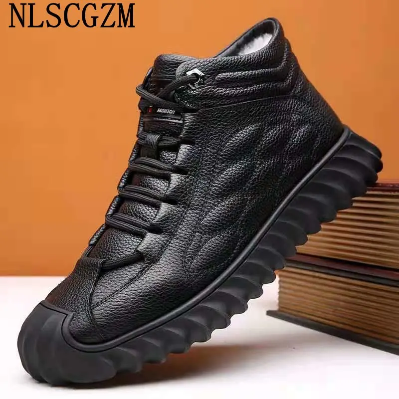

Ankle Boots for Men Leather Shoes for Men Stivali Platform Boots Winter Shoes for Men Snow Boots Casual Shoes Zapatillas Hombre