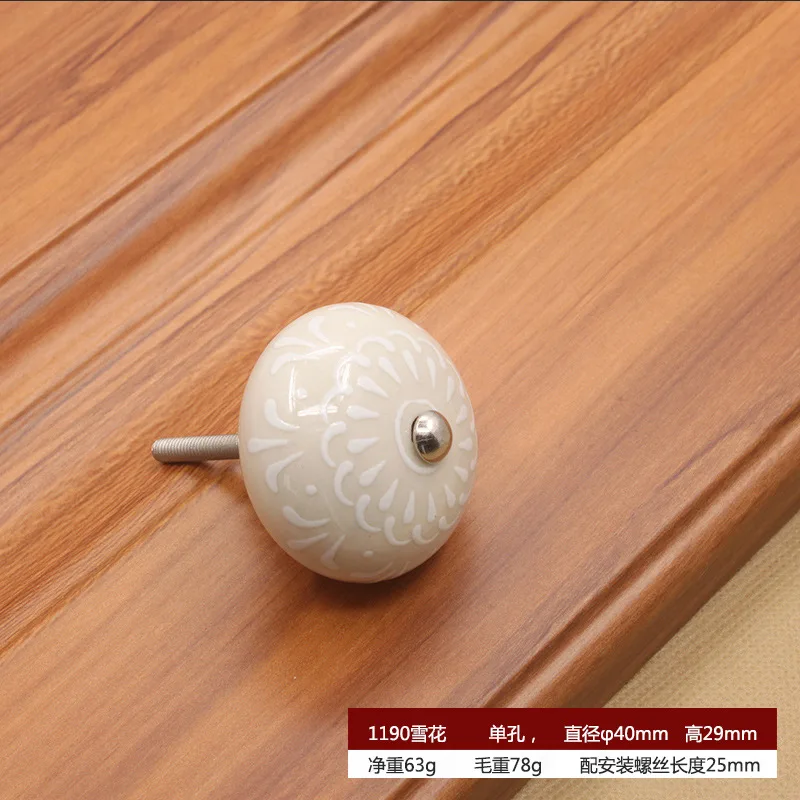 

Керамическая ручка-тыква для шкафа