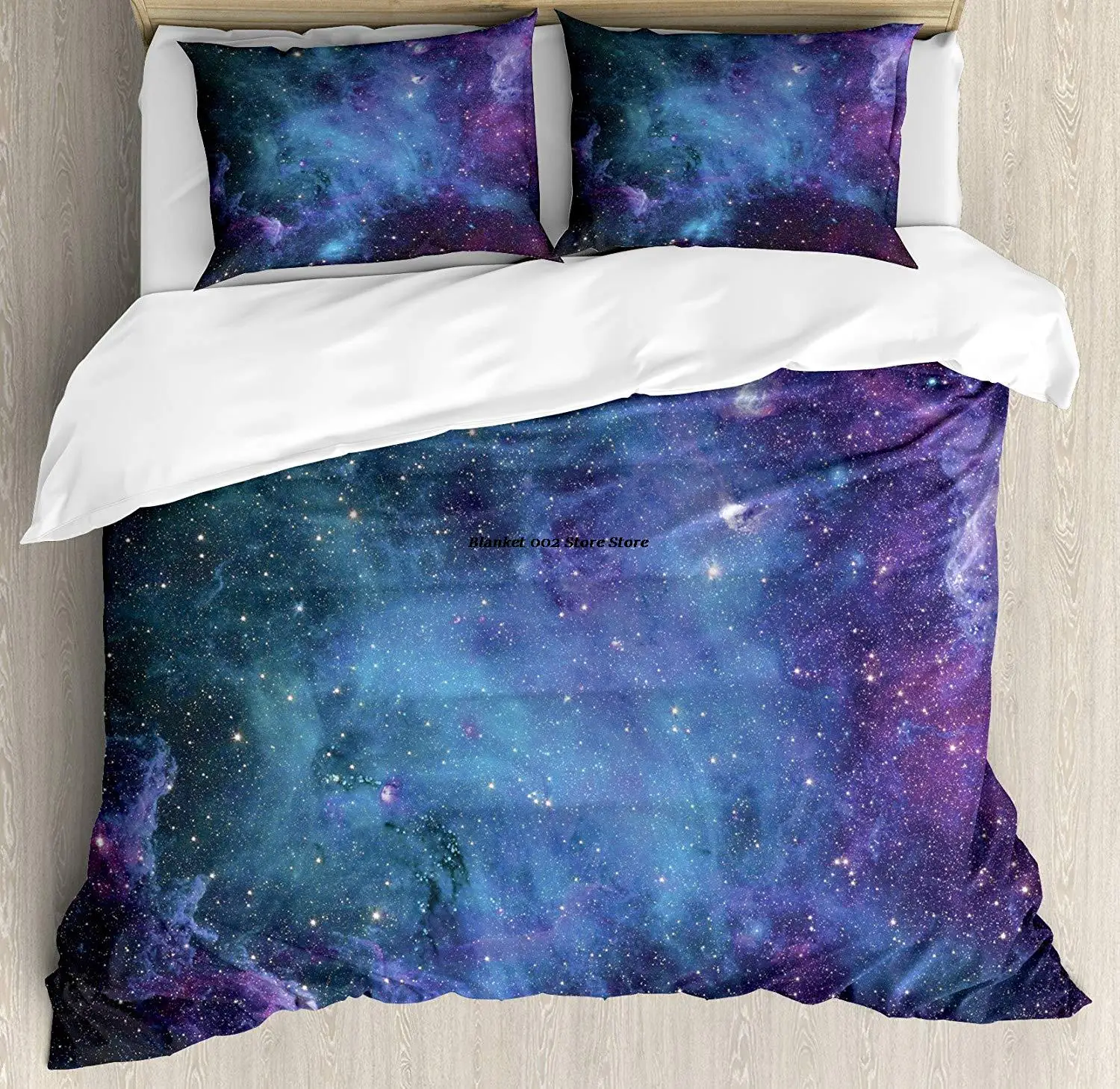 

Outer Space Duvet Cover Set Galaxy Stars in Space Celestial Astronomic Planets in The Universe Milky Way Decorative 3 Piece