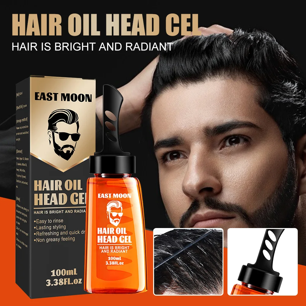 

100ml 2-In-1 Men's Hair Wax Gel With Comb Long-lasting Fluffy Hair Pomade Wax Mud Men Hair Cream Salon Hair Styling Gel Tools
