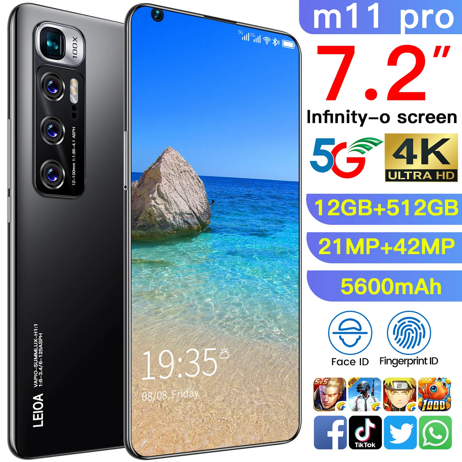 Дешевый смартфон M11 PRO 12 Гб + 512 ГБ 6 82 дюймов Full HD экран камера 24 Мп 32 МП 5600 мАч | Отзывы и видеообзор -1005004133672159