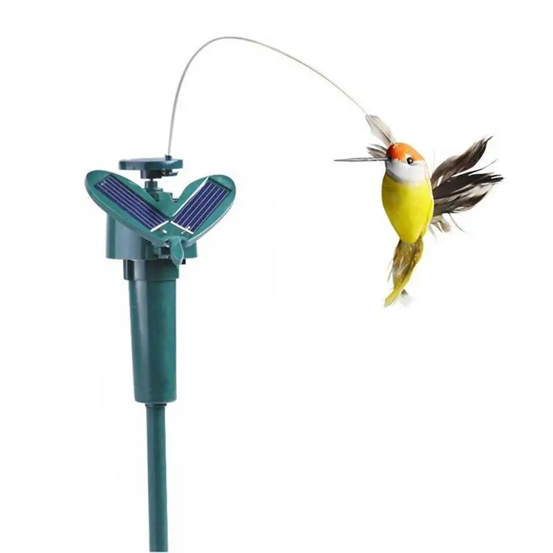 

Funny Solar Toys Flying Fluttering Hummingbird Flying Powered Birds Random Color For Garden Decoration Drop Shipping