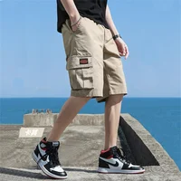 Brand Men Trend Cargo Shorts Men's Letter Print Pocket Shorts Summer New Fashion Casual Straight Shorts Male ropa hombre 6
