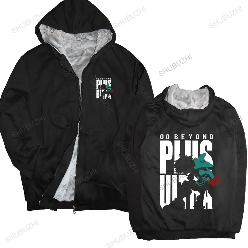 

Men streetwear hooded zipper Unique My Hero Academia Katsuki Bakugo hoodie Deku Go Beyond and Plus Ultra Top coats mens hoodies