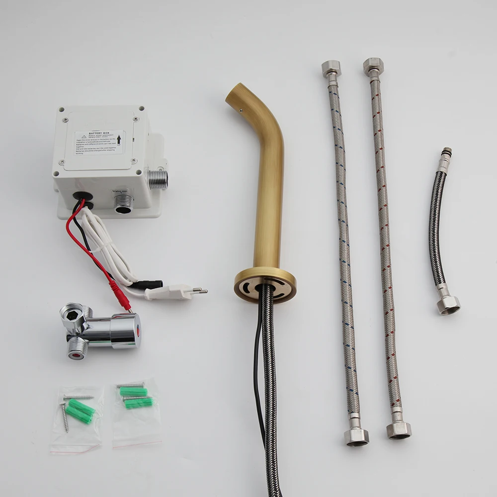 Античный латунный смеситель SINLAKU с бесплатным сенсорным датчиком кран для ванной