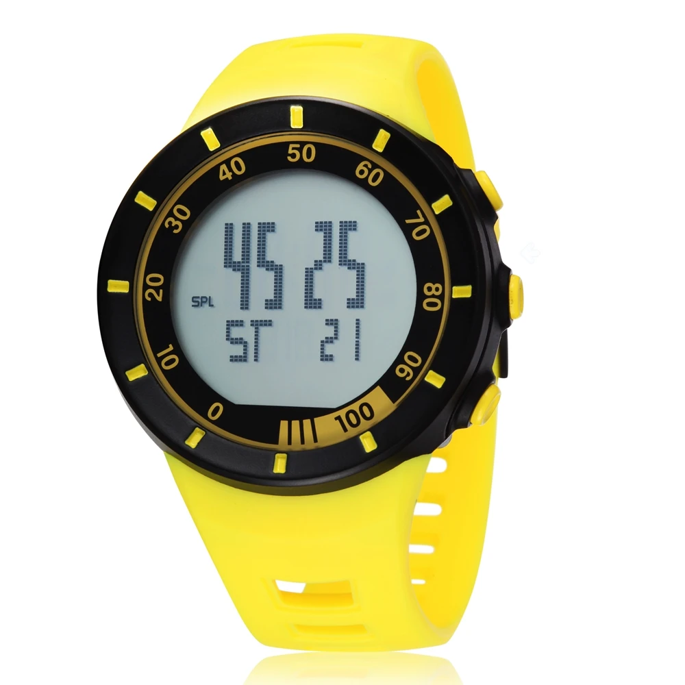 

Часы наручные OHSEN мужские/женские цифровые, брендовые уличные спортивные модные желтые водонепроницаемые с резиновым ремешком, с ЖК-дисплеем, 50 м, подарок