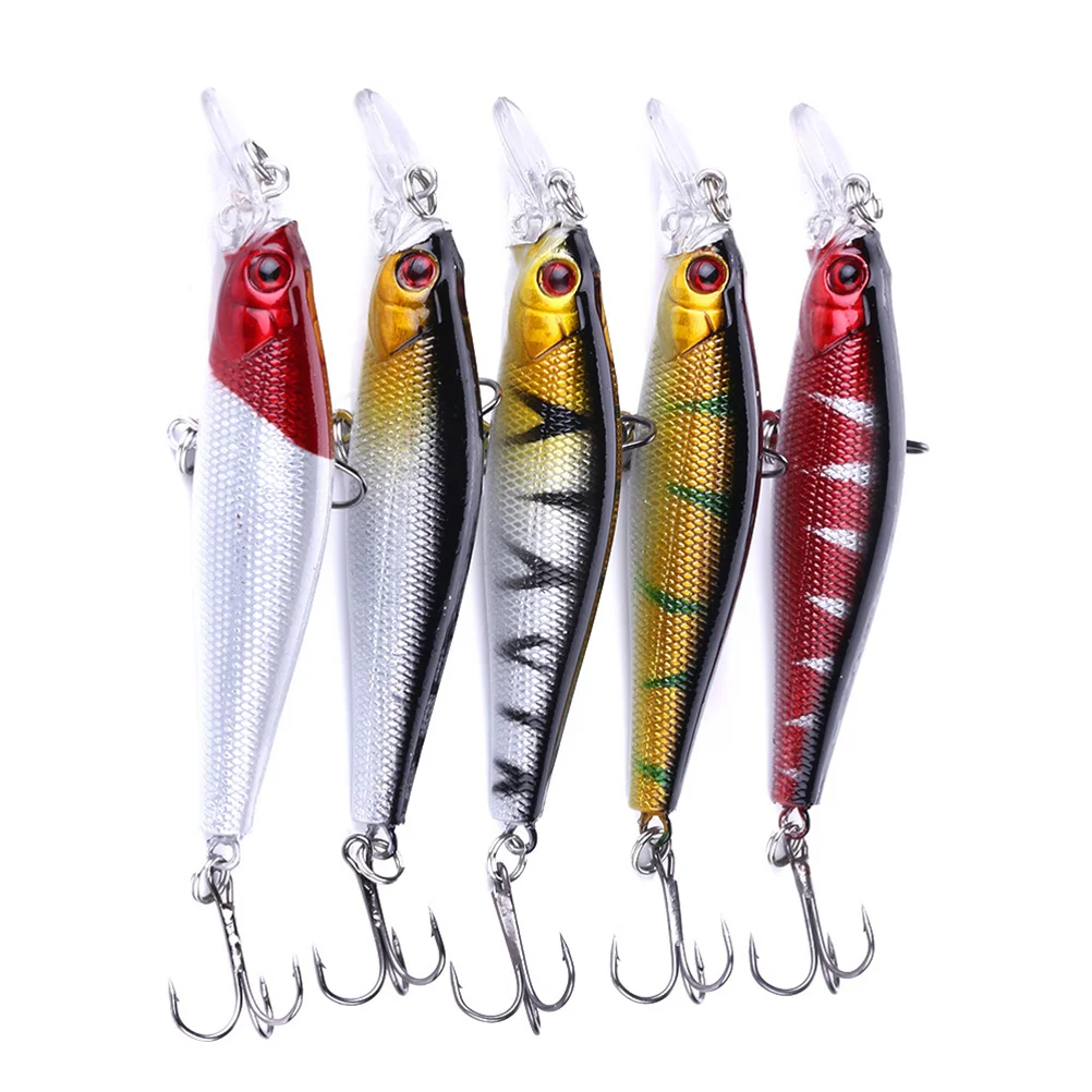 

5PCS Fishing Lures Fish Shape Baits Outdoor Fishing Accessory Long Shot Fishing Lure for Family Husband Men Elder