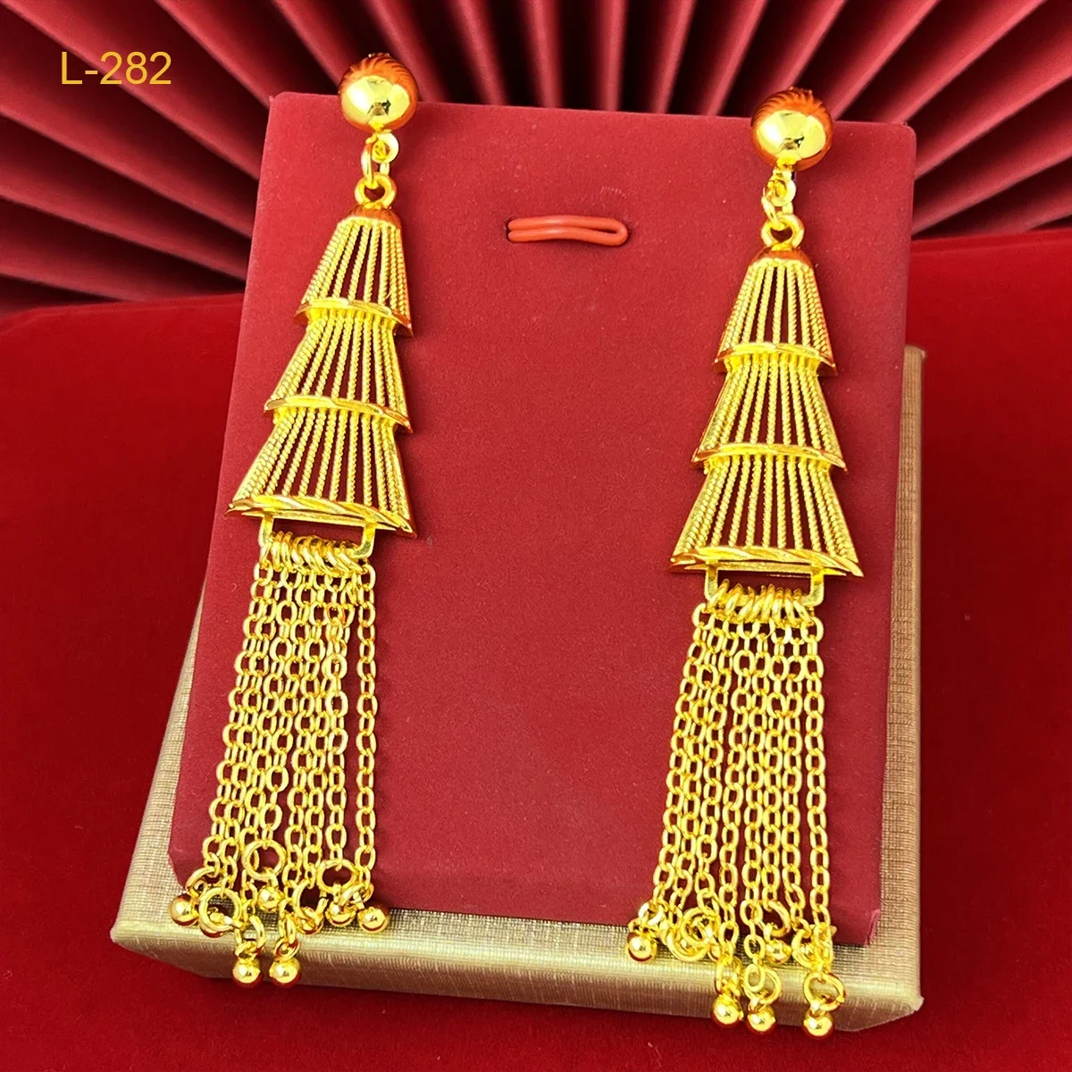 Роскошное Африканское длинное ожерелье с кисточками серьги женский свадебный