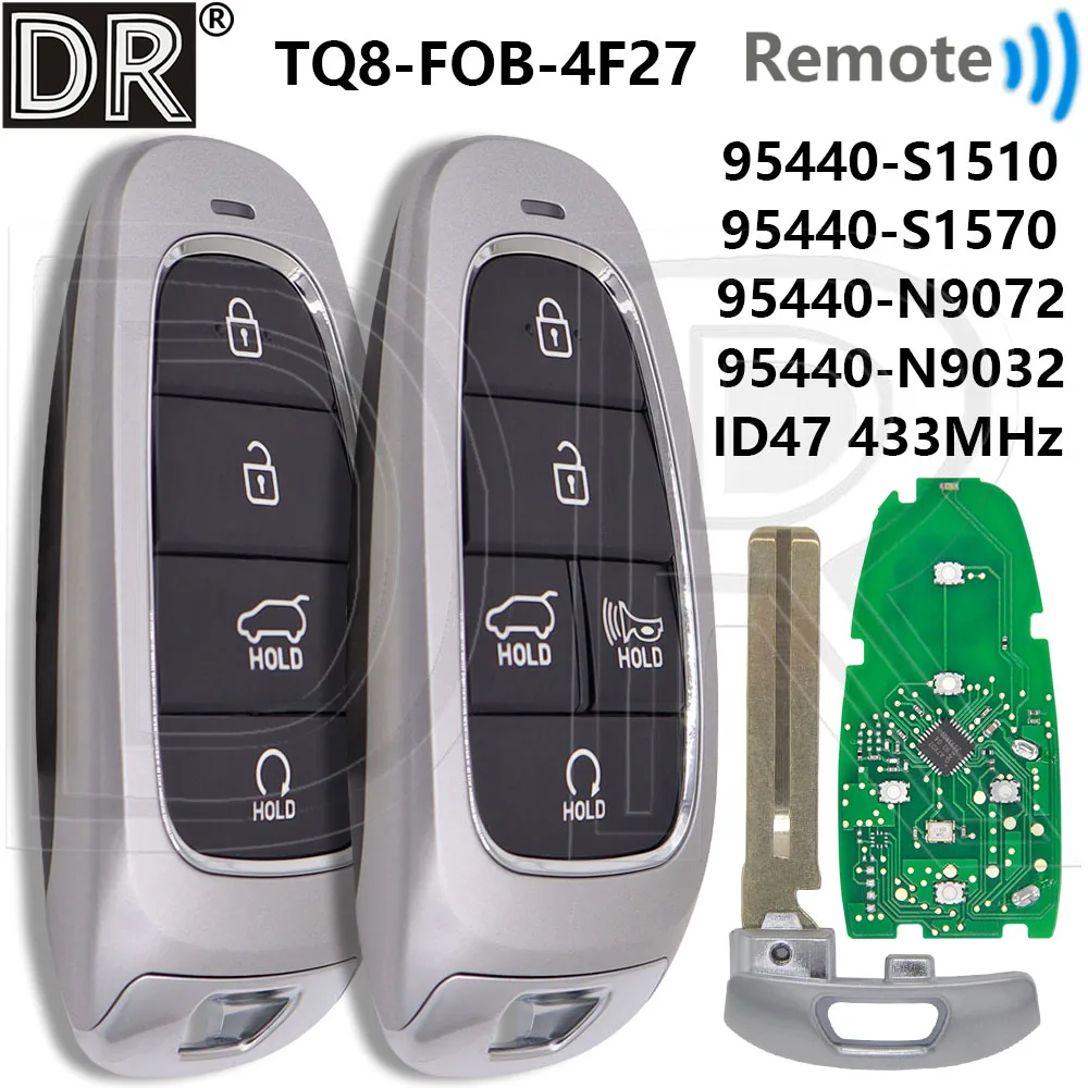 Фото Отличный чип ID47 433 МГц 95440-S1510/S1570/N9032/N9072 бесконтактный автомобильный дистанционный ключ для Hyundai Tucson Santa Fe 2020 2021 2022 2023 №1