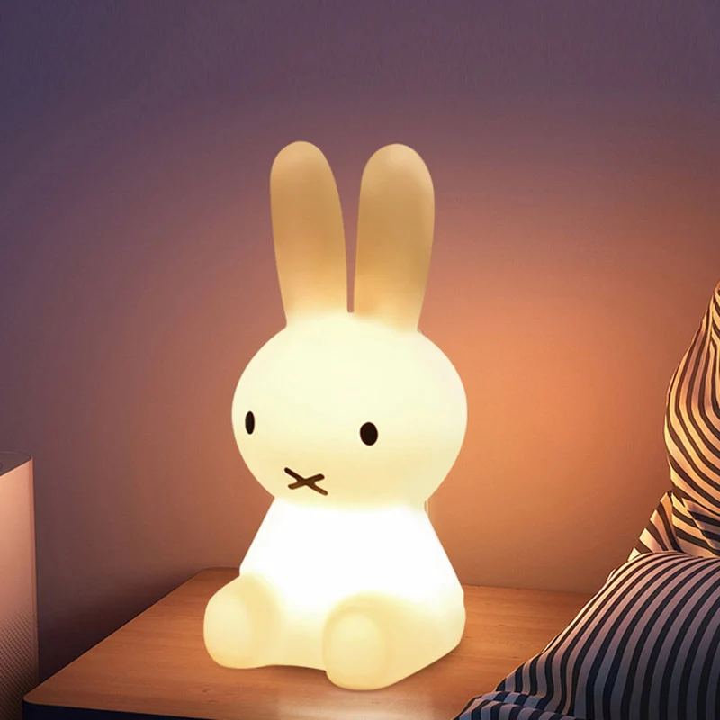 

Милый светильник в виде кролика, светодиодный стол, детская спальня, прикроватная лампа, 28 см, гостиная, Напольная Лампа, 7 цветов