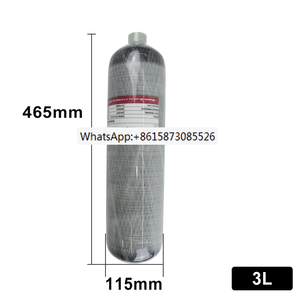 

TUXING 4500Psi 300Bar 3L Carbon Fiber Cylinder High Pressure Bottle HPA Air Tank Fill Station Valve Diving Regulator M18*1.5