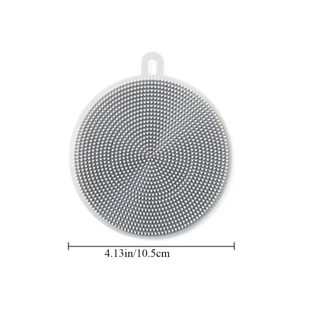 Двусторонняя многоразовая пищевая щетка круглой формы для фруктов и овощей