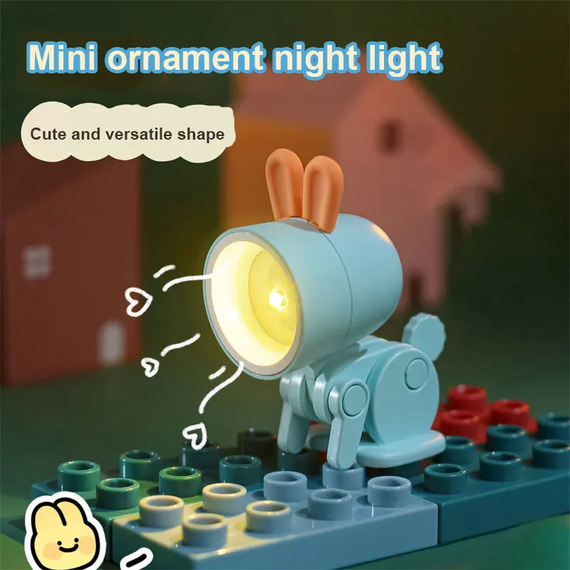 

Mini Cute Pet Light LED Night Light DIY Kawaii Gift Cartoon Pet Folding Table Lamp Kids Room Bedside Bedroom Living Room Decor