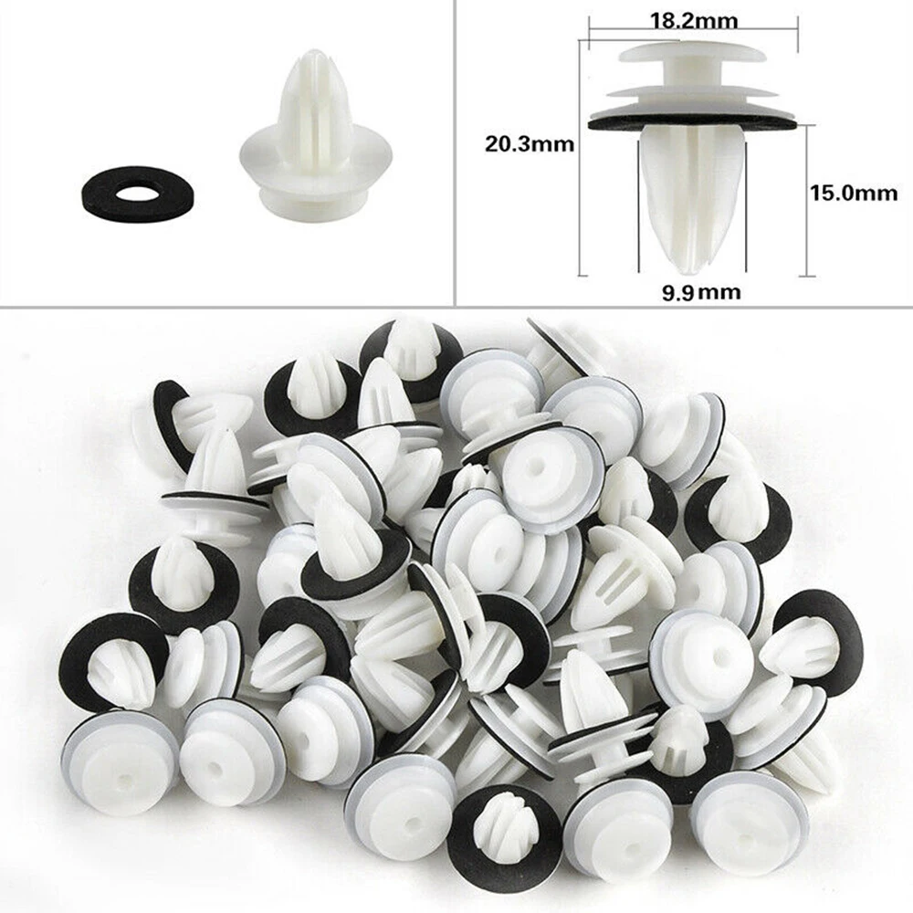 

50pcs Auto Tightening Clips Noise Reduction Fixed Door Panel Clips Bumper Clips Internal Fender Screws Rivet Fasteners