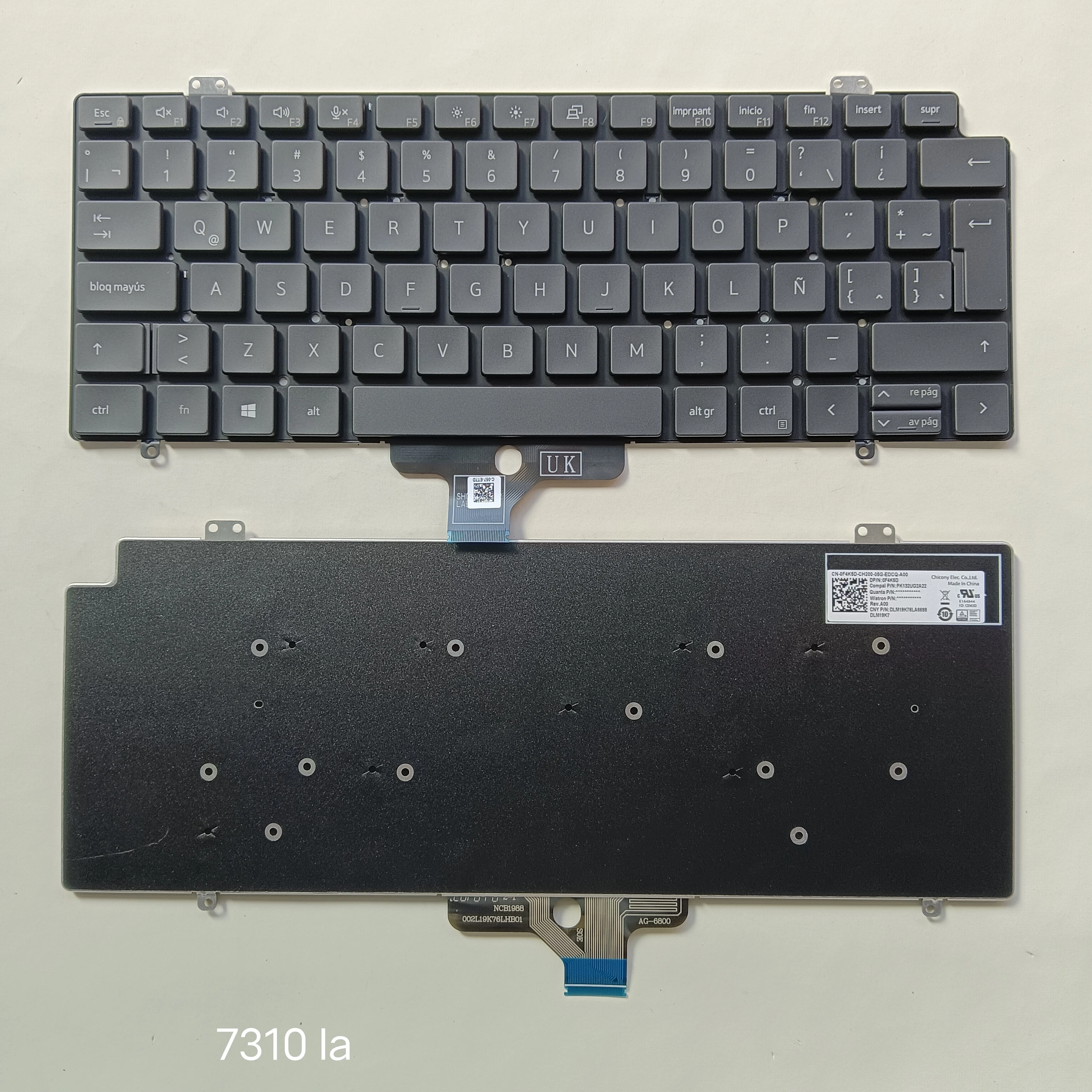 Для латиноамериканской клавиатуры DELL Latitude 7310 7320 7330 5320 5330 2 в 1 0GMXMZ LA