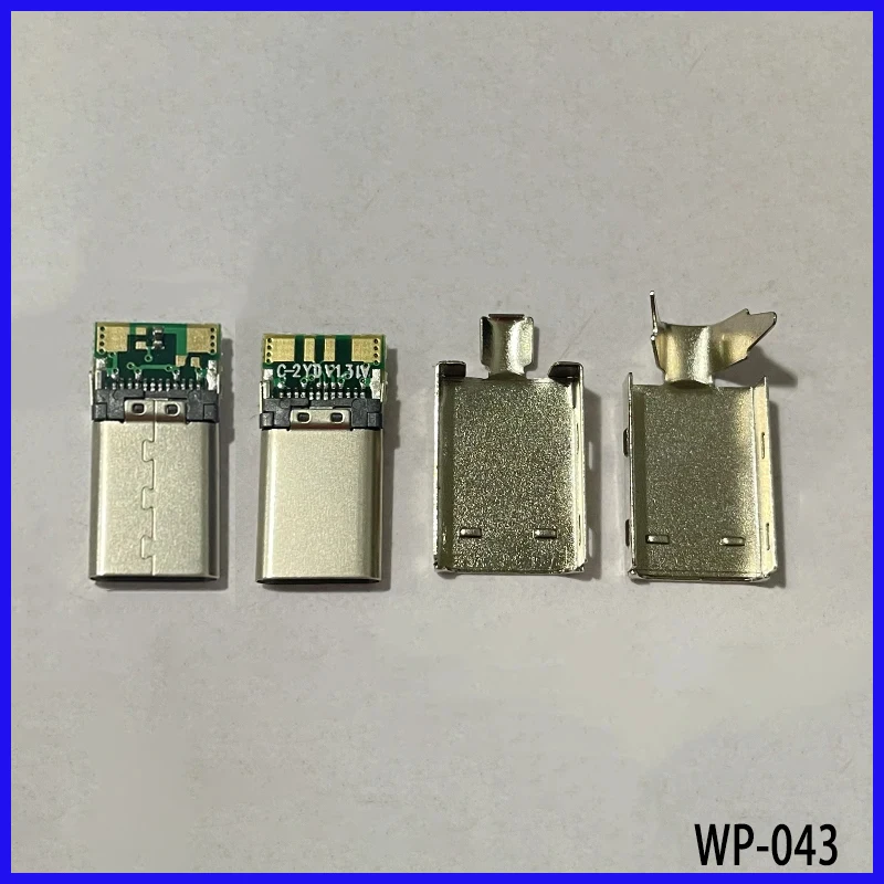 Фото 1-5 шт. 24-контактный разъем USB 3.1 типа C для зарядки, сварочный разъем USB-C 3 в 1, большой ток с металлической крышкой, припой №4