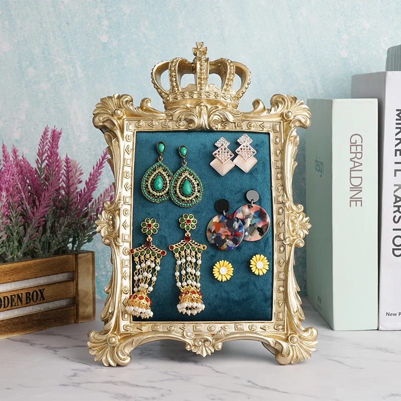 

Crown Vertical Display Stand Creative Resin Jewelry Stand Fine Workmanship Storage Rack Versatile Scene Home Accessories