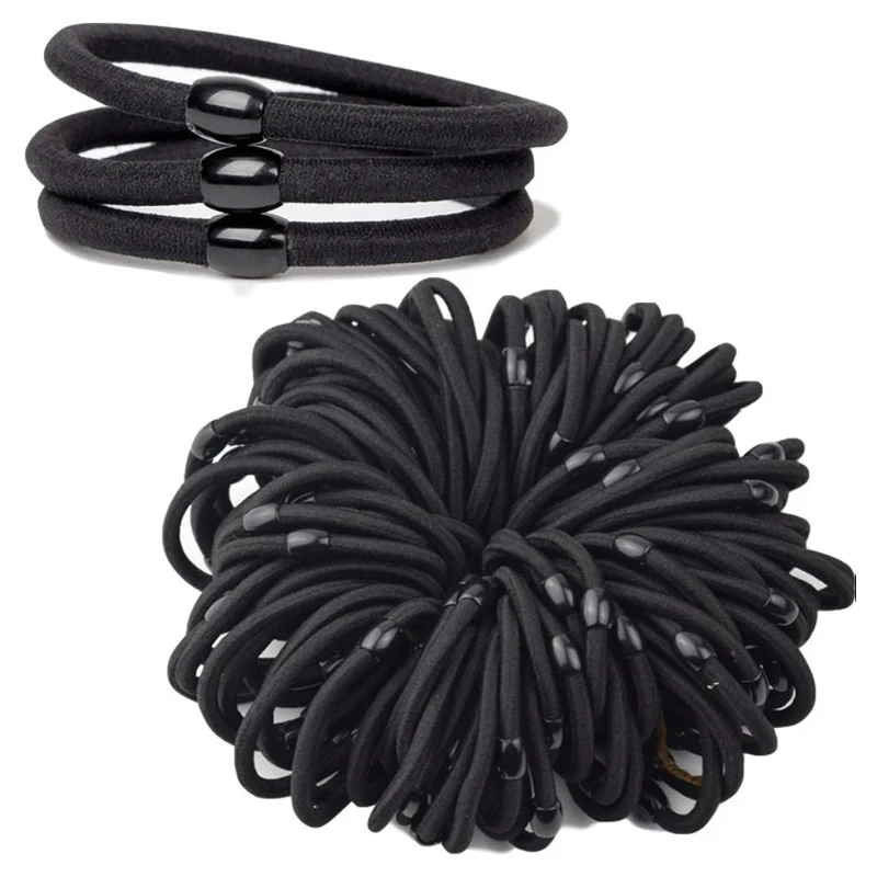 

10Pcs Black Elastic Hair Bands for Women Girls Rubber Ties Ponytail Holder Scrunchies Kids Hair Accessories резинки для волос